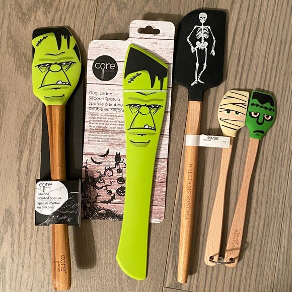 Halloween Spatulas (5 in total) - Monsters, Mummies & Skeleton - Picture 1 of 1